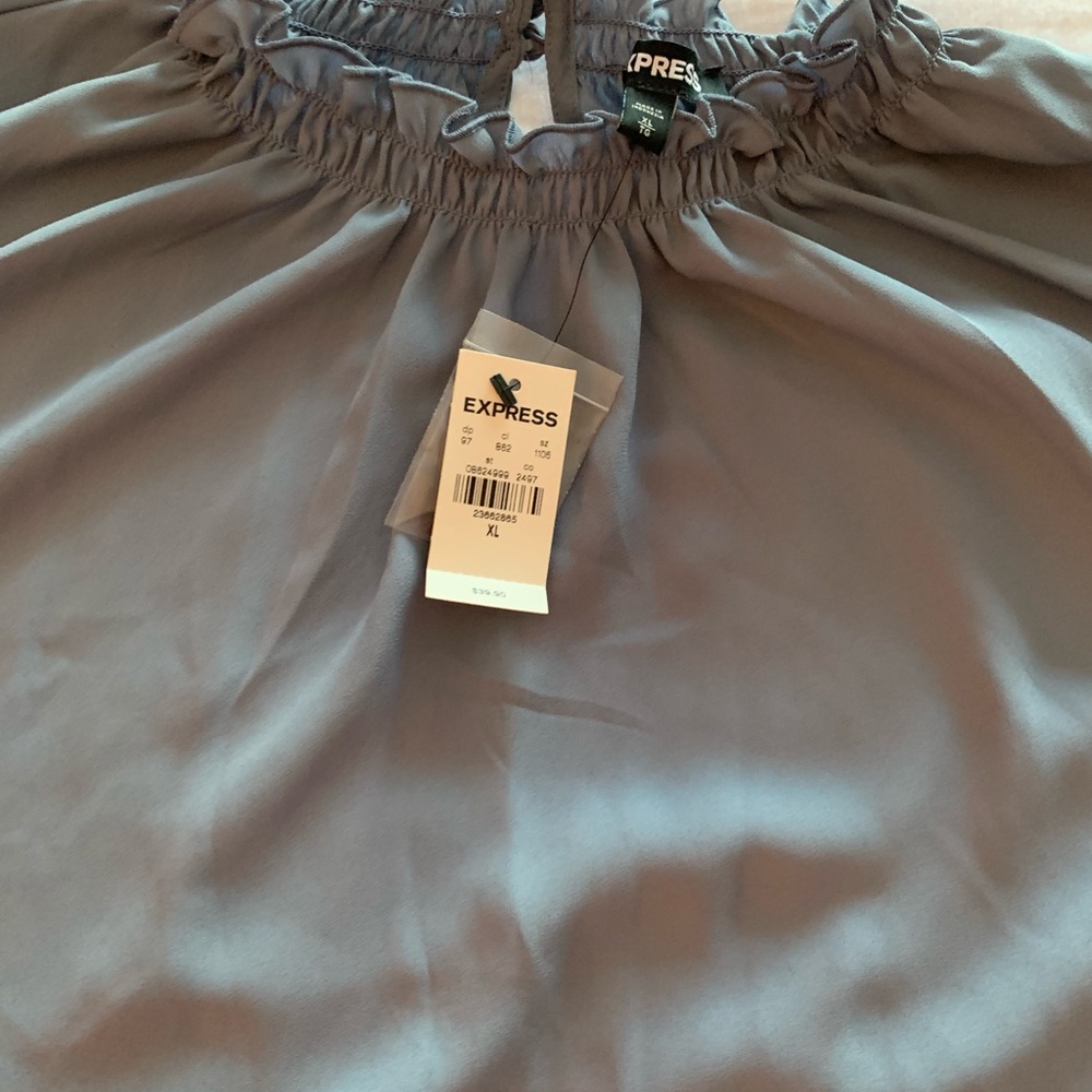 Periwinkle blue sleeveless blouse